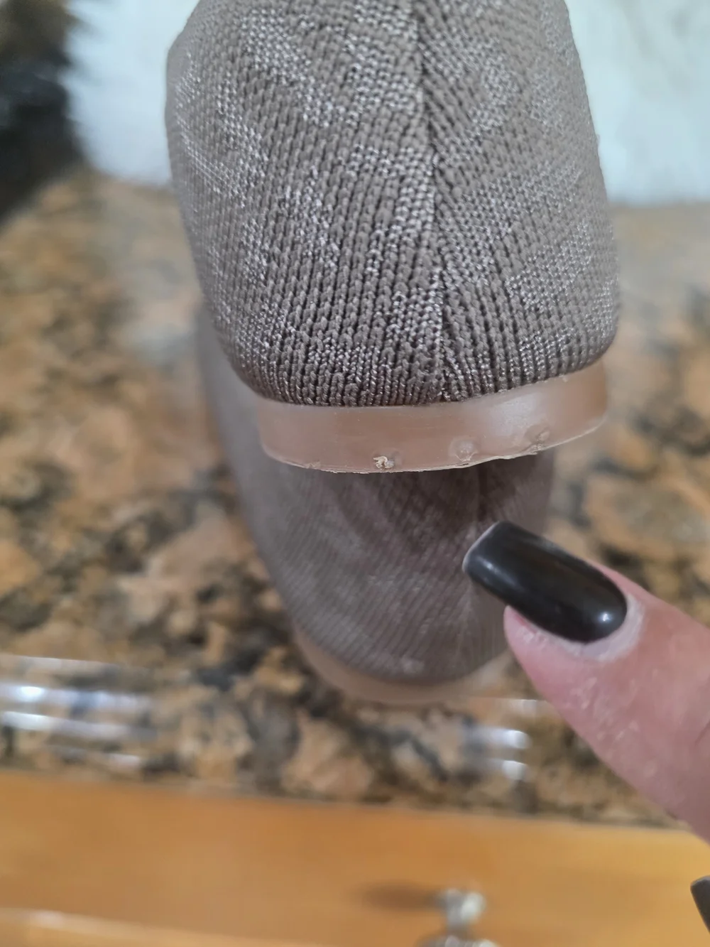 Kelly & Katie Taupe Knit Pointed-Toe Flats